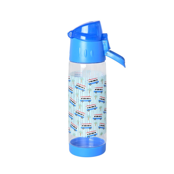 RICE Trinkflasche Kinder - Car Print - Blue, 500 ml, kunststoff