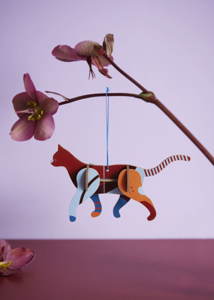 Studio ROOF Ornament, Bastel-Set, 3D Wandobjekt - Katze