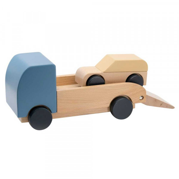 Sebra Spielzeug Autotransporter mit PKW Holz