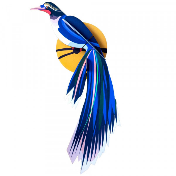 studio ROOF 3D Paradiesvogel blau Pappe
