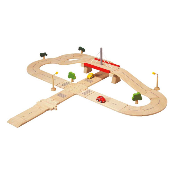 Plan Toys Spielzeug Strassensystem Deluxe Holz