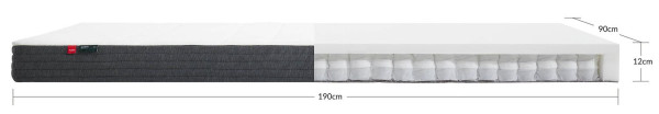 Flexa Taschenfederkernmatratze - Sleep, mit Bambusbezug