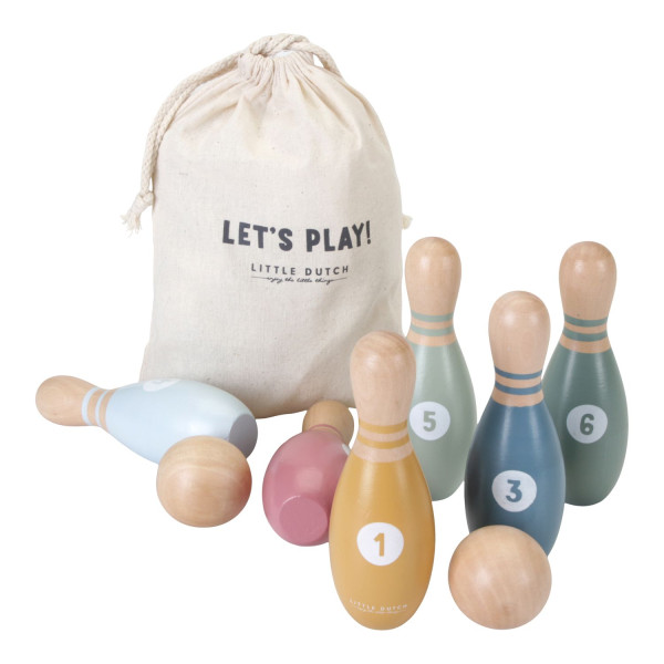 Little Dutch Spielzeug Bowling Set - Essentials, Mehrfarbig