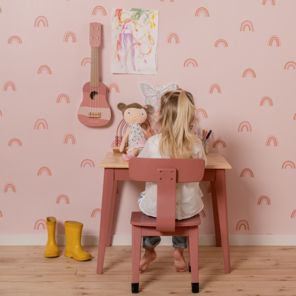 Little Dutch Set Kindertisch mit 2 Kinderstühlen rosa