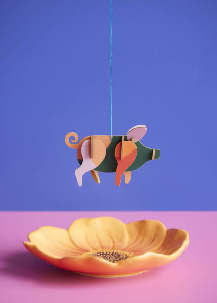Studio ROOF Ornament, Bastel-Set, 3D Wandobjekt - Schwein