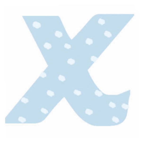 Lilipinso Sticker blau Buchstabe x
