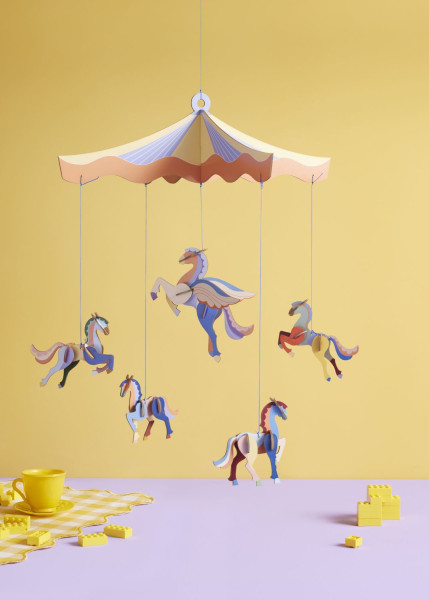 Studio ROOF Bastel-Set, 3D Wandobjekt, Baby Mobile - Zirkus der Sonne