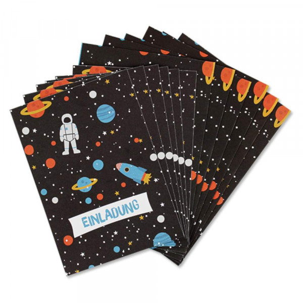 Ava & Yves Einladungskarten Weltraum