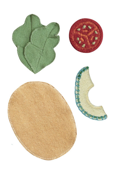 Lorena Canals Satz Spielsachen Textil, Kuscheltiere - Veggies Taco 