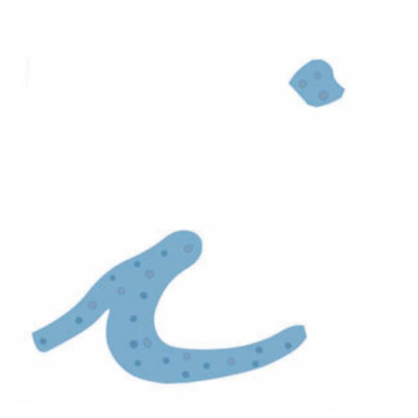 Lilipinso Sticker blau Buchstabe i