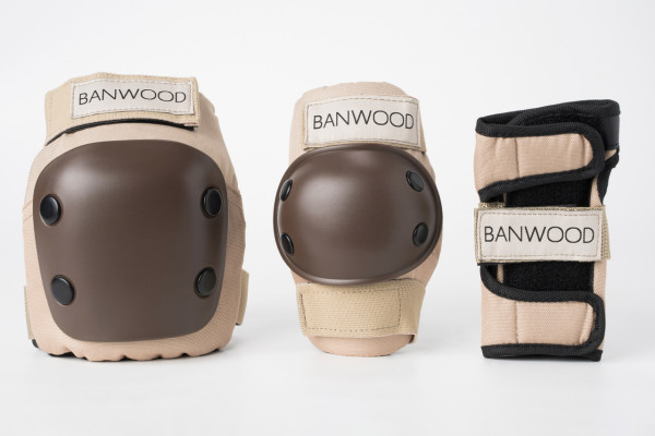 Banwood Kinder Schutzausrüstung 3er Set - Knieschützer, Ellenbogenschützer & Handgelenkschützer