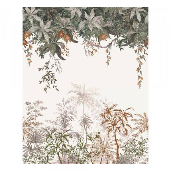 Lilipinso Vlies Wandbild Dschungel mit Palmen grün braun