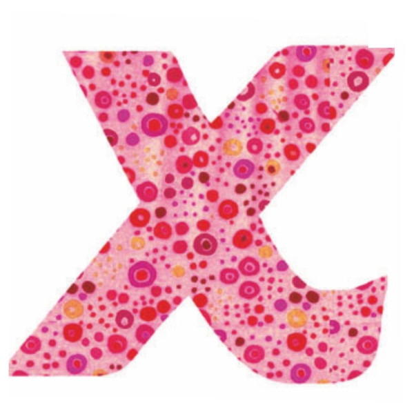 Lilipinso Sticker rosa Buchstabe x