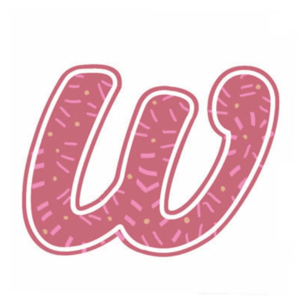 Lilipinso Sticker rosa Buchstabe w