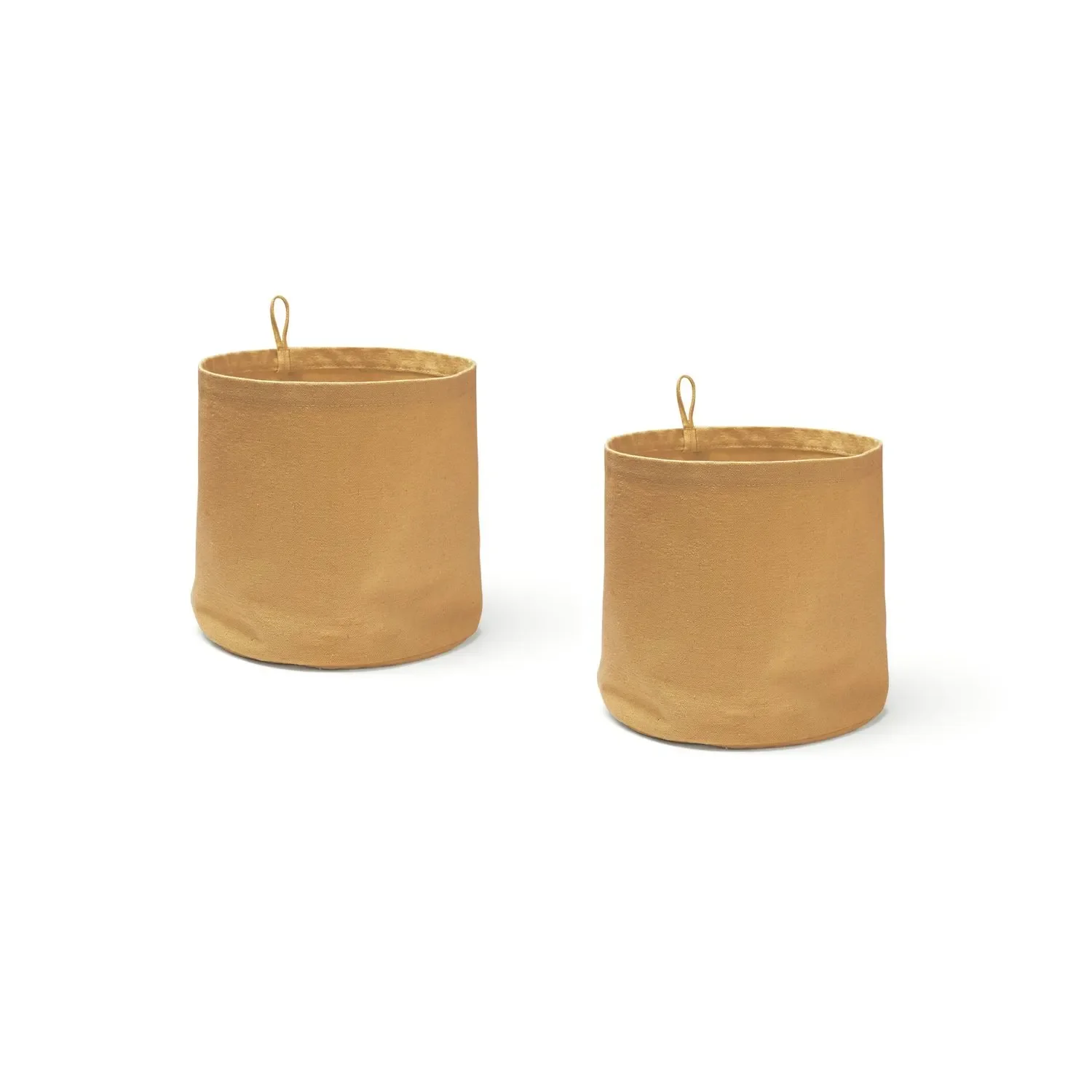 Kids Concept Aufbewahrungsboxen rund aus Stoff, braun