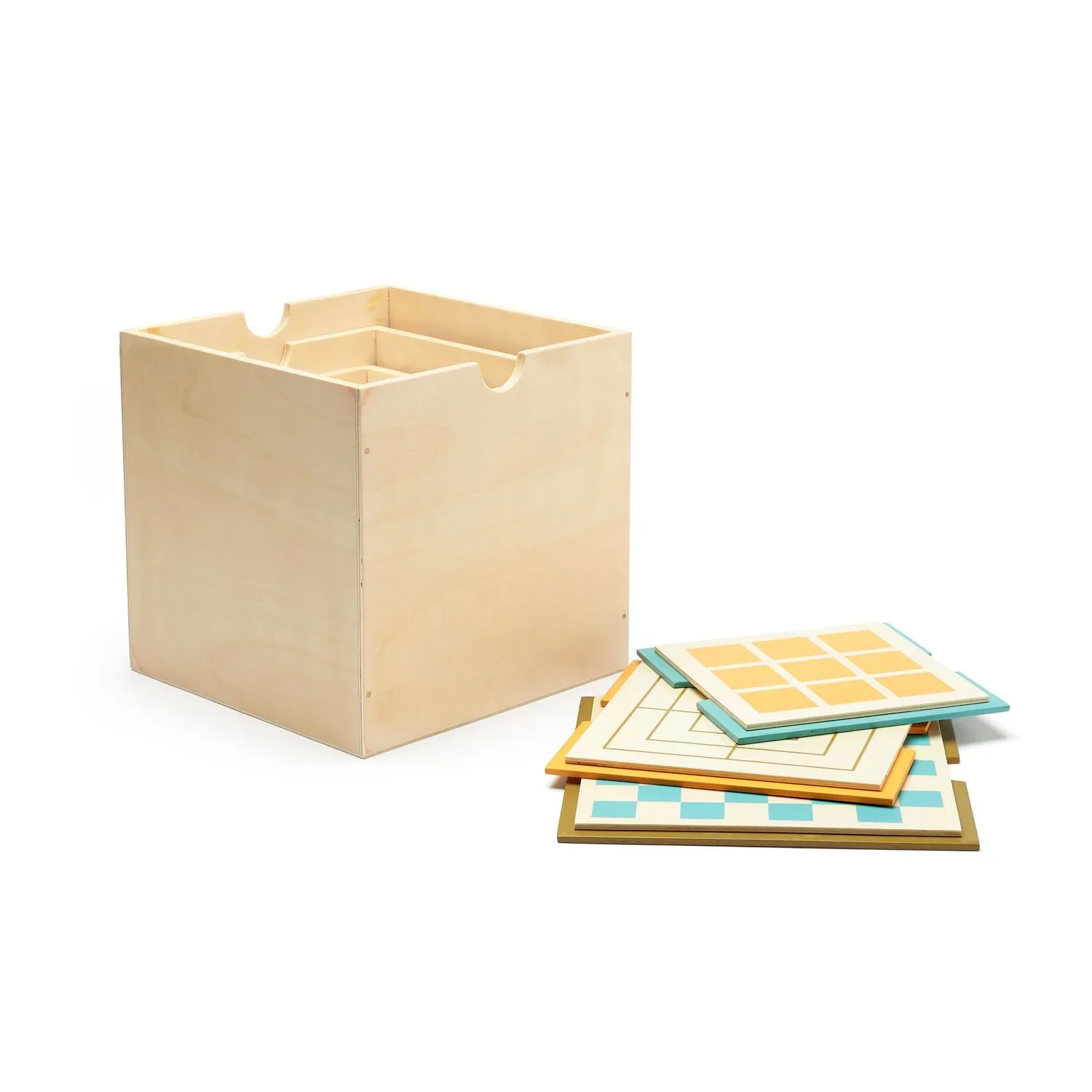 Kids Concept Kisten mit Brettspieldeckel 3er-Set