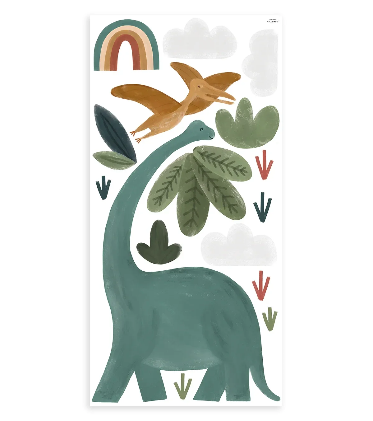 Lilipinso Wandtattoo, Wandsticker kinderzimmer - SUNNY, Große Dinosaurier