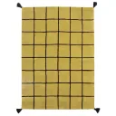 Lilipinso Teppich Rasterkaro schwarz auf senf 120 x 170 cm