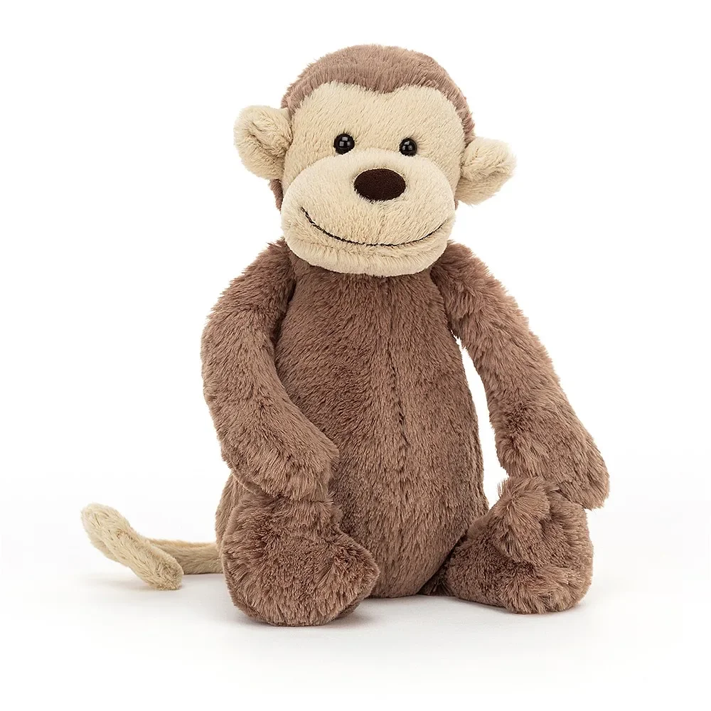 Jellycat Kuscheltier, Plüschtier, Stofftier - Bashful Monkey, 18 x 9 cm