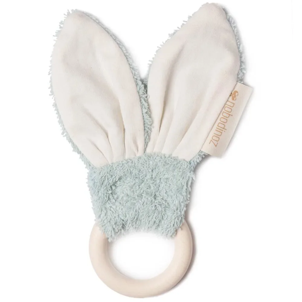 Nobodinoz Baby Beissring Häschen aqua