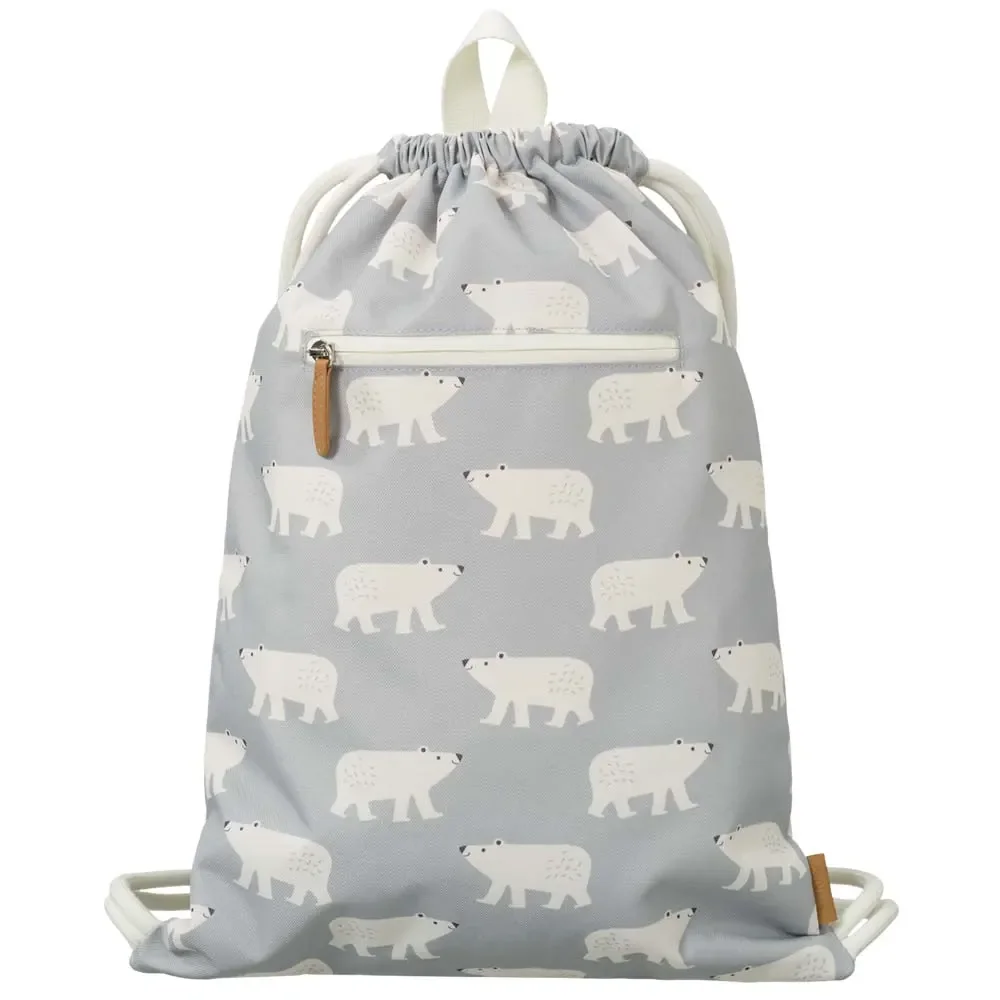 Fresk Beutel Eisbär blau grau