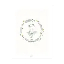 Lilipinso Poster Kleiner Kakadu creme grün grau