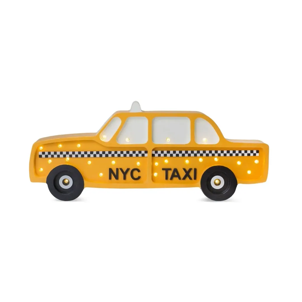 Little Lights Nachtlicht Kinder, Nachtlampe NYC-Taxi - 100% Kiefernholz natur