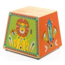Djeco Spielzeuginstrument, Kindertrommel, Holz-Instrument - Animambo: Cajon