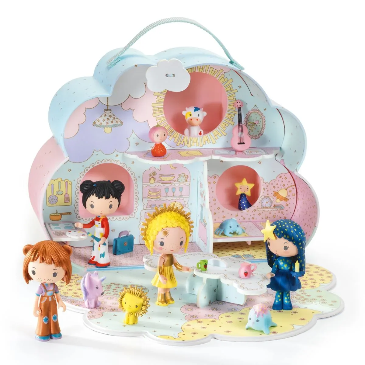 Djeco Kinderspielzeug, Puppenhaus, Dollhouse - Tinyly: Sunny & Mia Haus