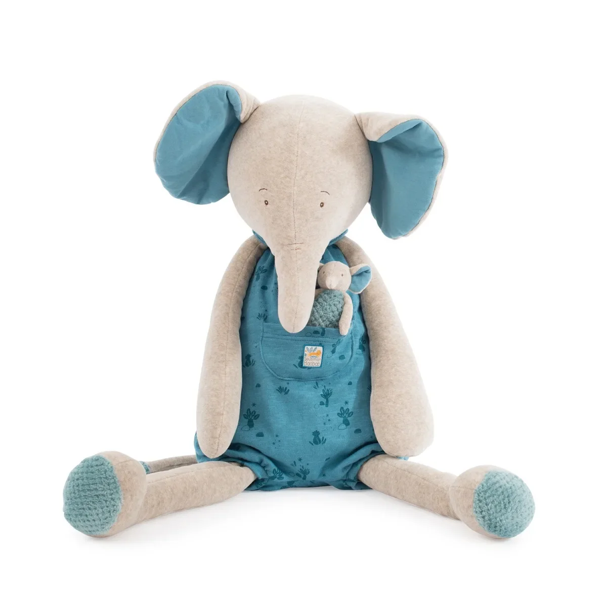 Moulin Roty Kuscheltier, Plüschtier, Stofftier - Großer Elefant Bergamote