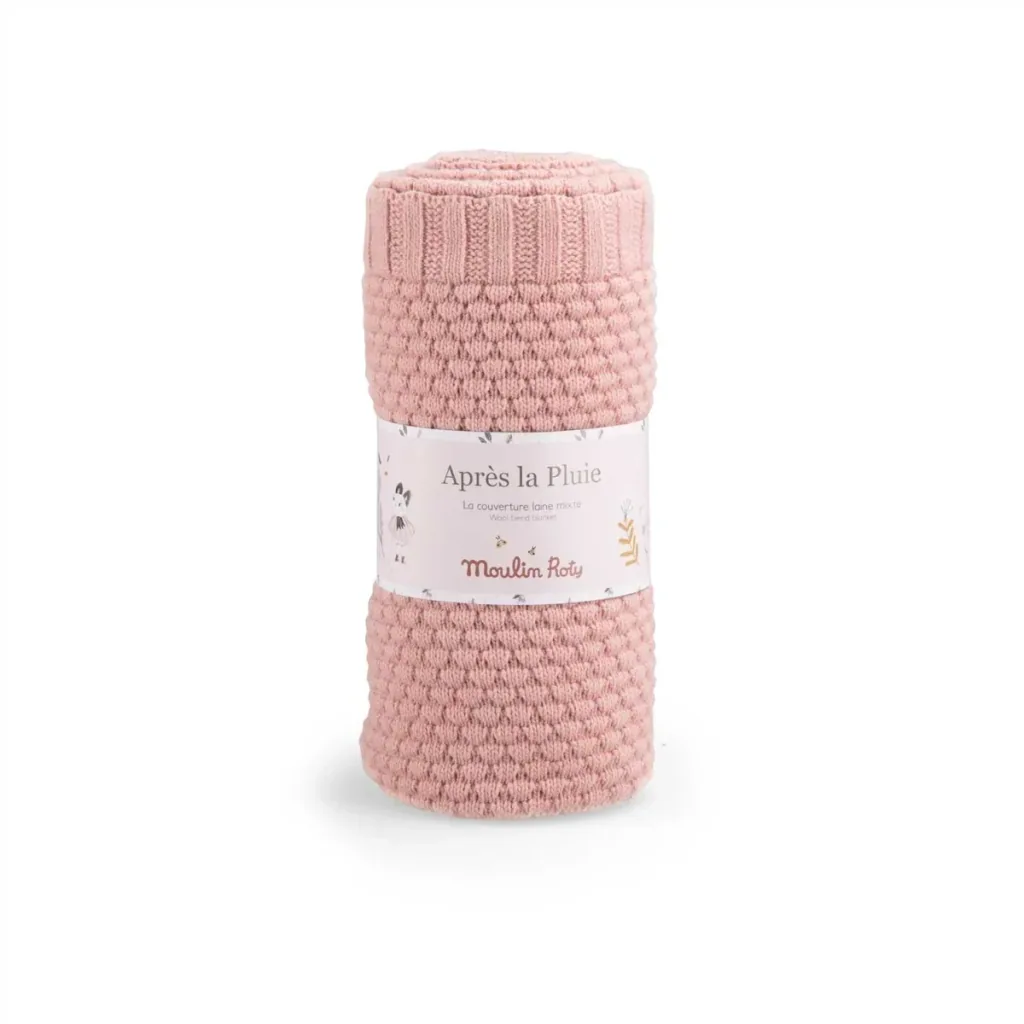 Moulin Roty Decke - Mischwolle, rosa