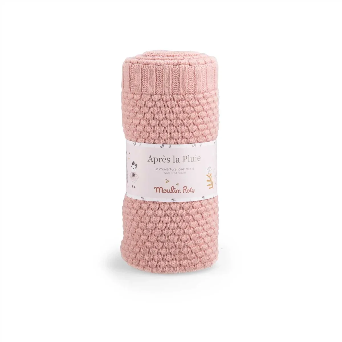 Moulin Roty Decke - Mischwolle, rosa