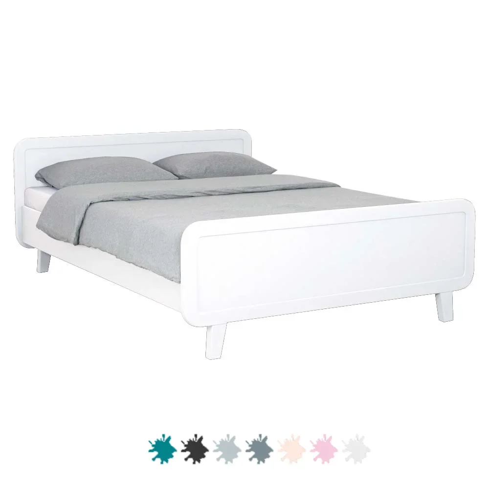 Laurette Kinderbett / Doppelbett "Le Lit Rond" 140 x 200 cm, Farbe: weiss