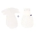Träumeland Liebmich Schlafsack Baby, Schlummersack, Innenschlafsack Set - Sternchen Grau 3tlg. Set, Grösse: 80/86