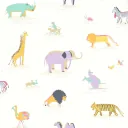 Little Sanderson Abracazoo Motivstoff Safari Tiere aqua lila orange