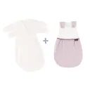 Träumeland Liebmich Baby Schlafsack, Schlummersack, Innenschlafsack 3tlg. Set - Punkte Rosa, Grösse: 80/86