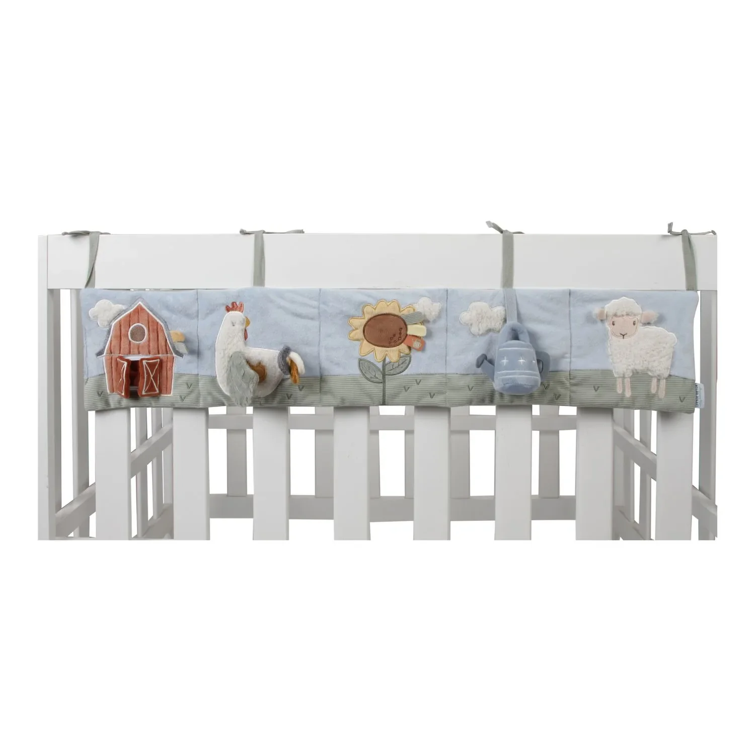 Little Dutch Stoffbuch mit Aktivitäten für Laufgitter, Spielzeug zum Aufhängen - Little Farm, mit Rassel, Spiegel & Knister-Effekten