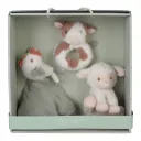 Little Dutch Geschenkset Little Farm: Schmusetuch, Kuscheltier & Rassel für Babys