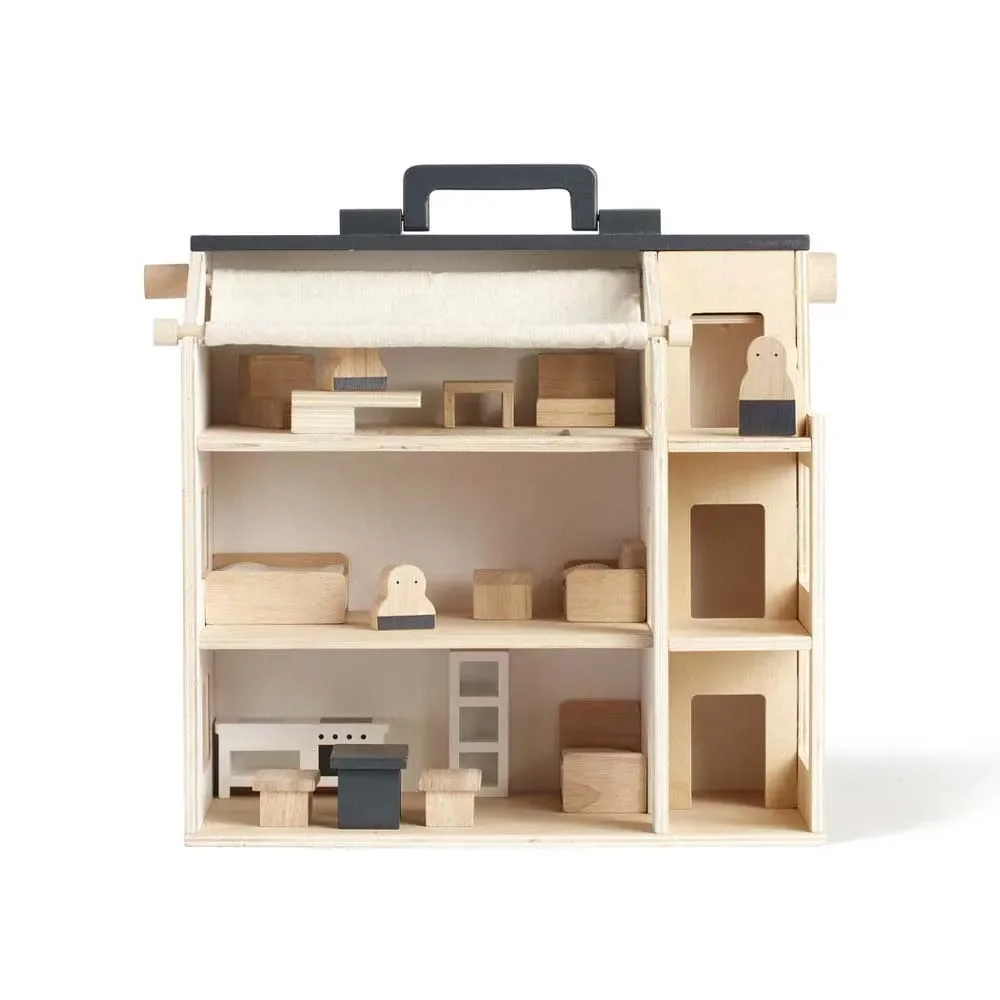 Kids Concept Spielzeug Puppenhaus tragbar Holz
