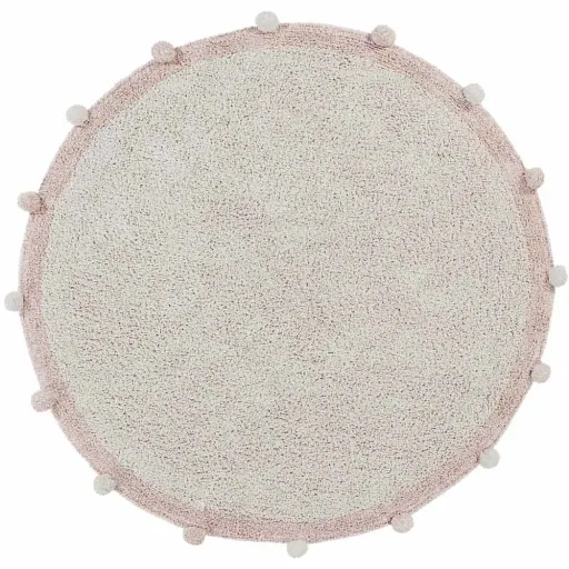 Lorena Canals waschbarer Teppich "Bubbly Natural" rosa rund