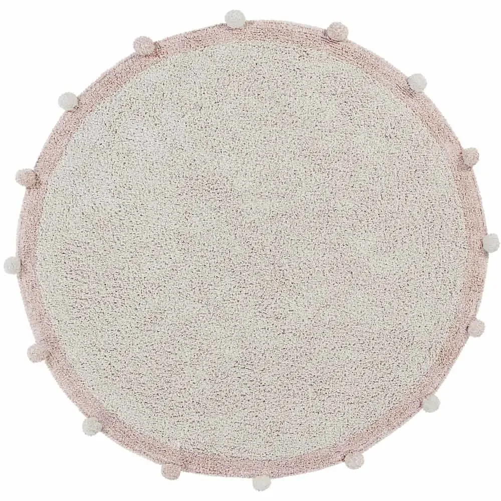 Lorena Canals waschbarer Teppich "Bubbly Natural" rosa rund