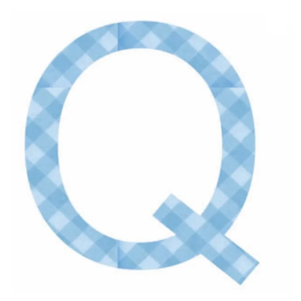 Lilipinso Sticker blau Buchstabe q