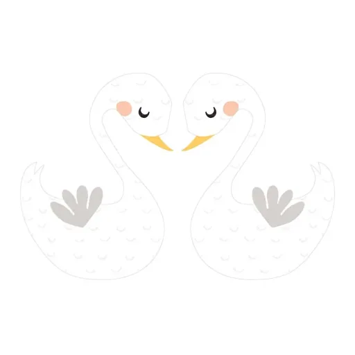 Lilipinso Wandsticker XL Schwanenpaar