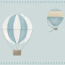 Casadeco My Little World Bordüre Heissluftballons blau braun