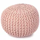 Kidsdepot Sitzpuff Strick "Bundy" Häkeloptik rosa