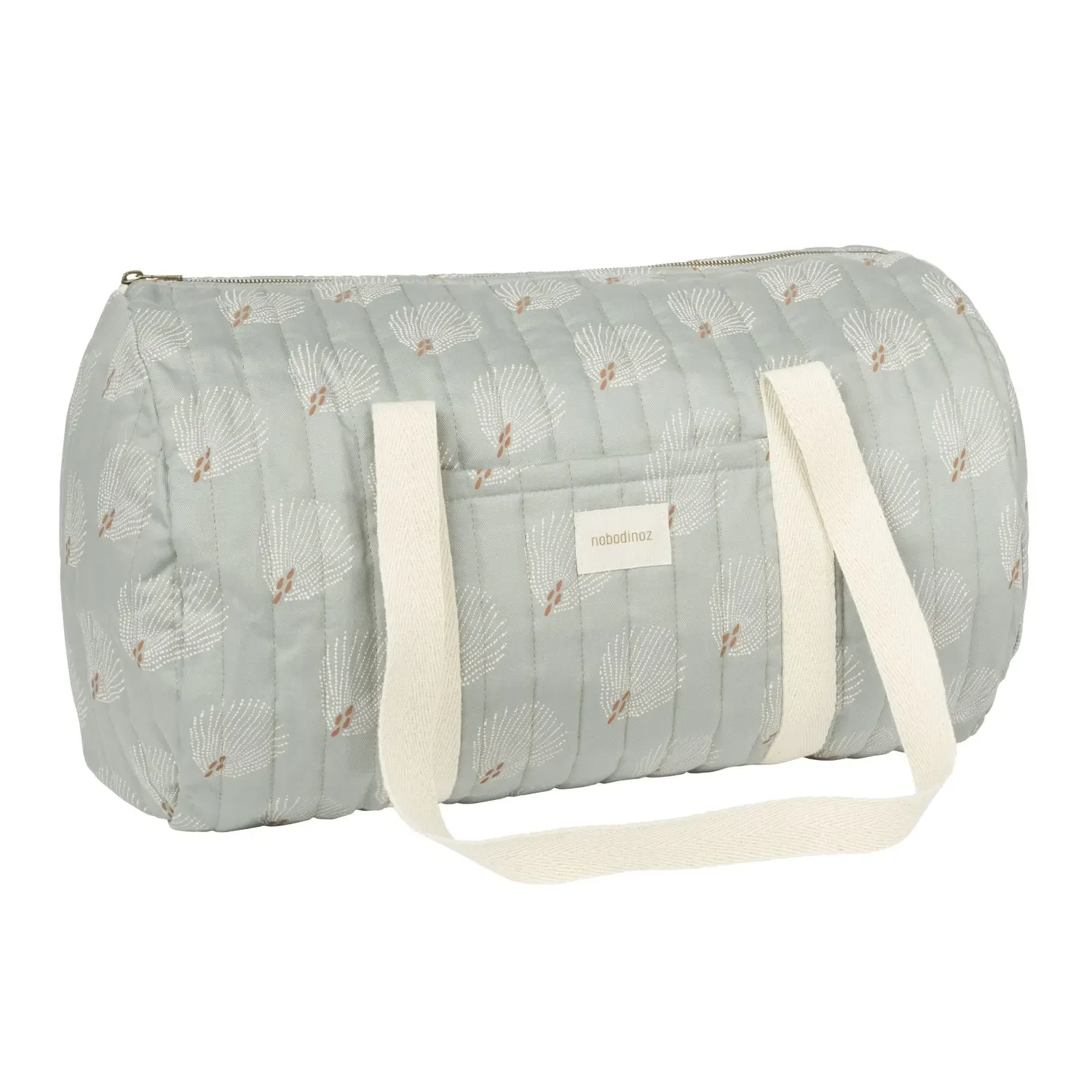 Nobodinoz STORIES Alltagstasche, Unterarmtasche, 45 x 30 x 30 cm, Farbe: Weißer Gatsby/ antikgrün