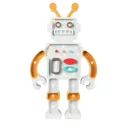 Little Lights Nachtlicht Kinder, Nachtlampe Roboter - 100% Kiefernholz natur, Farbe: Metallisches Grau