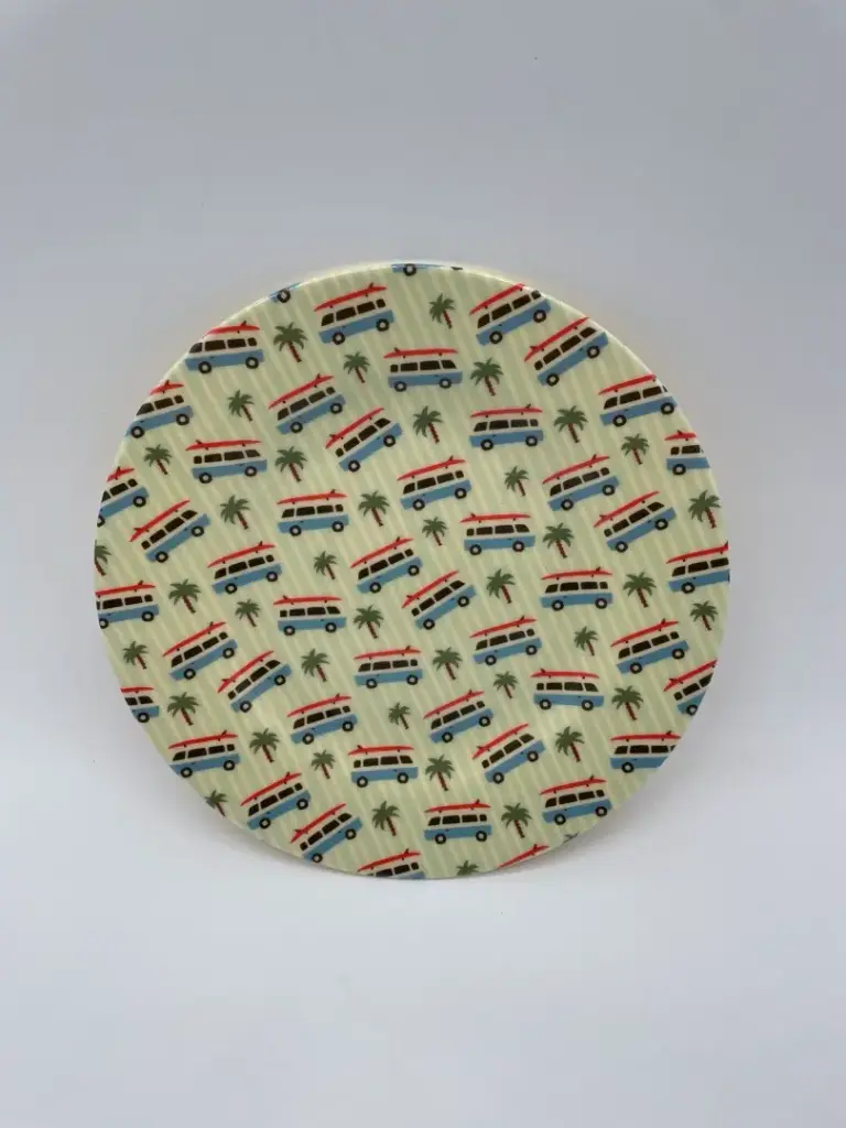 RICE Teller - Cars Print, Melamin, Größe: Rechteckig