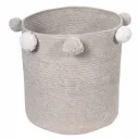 Lorena Canals Aufbewahrungskorb Bubbly Pom Poms  grau