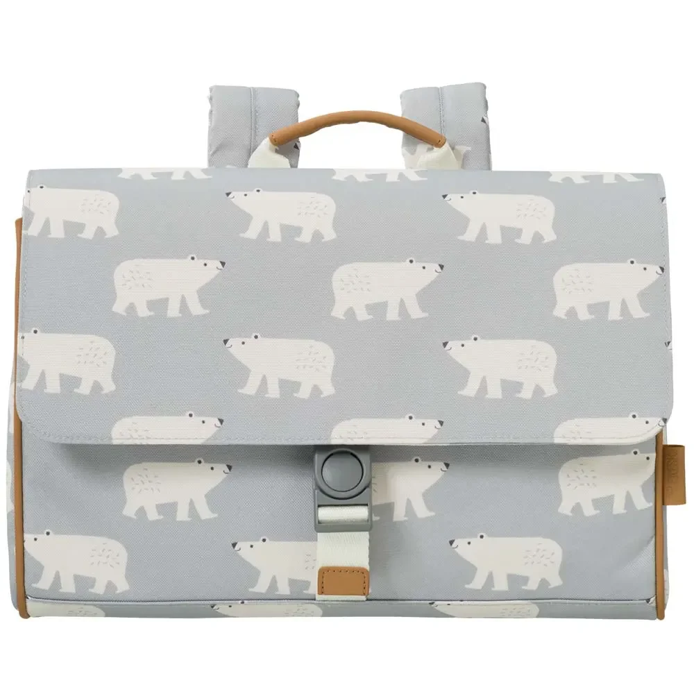 Fresk Schulranzen Eisbär blau grau